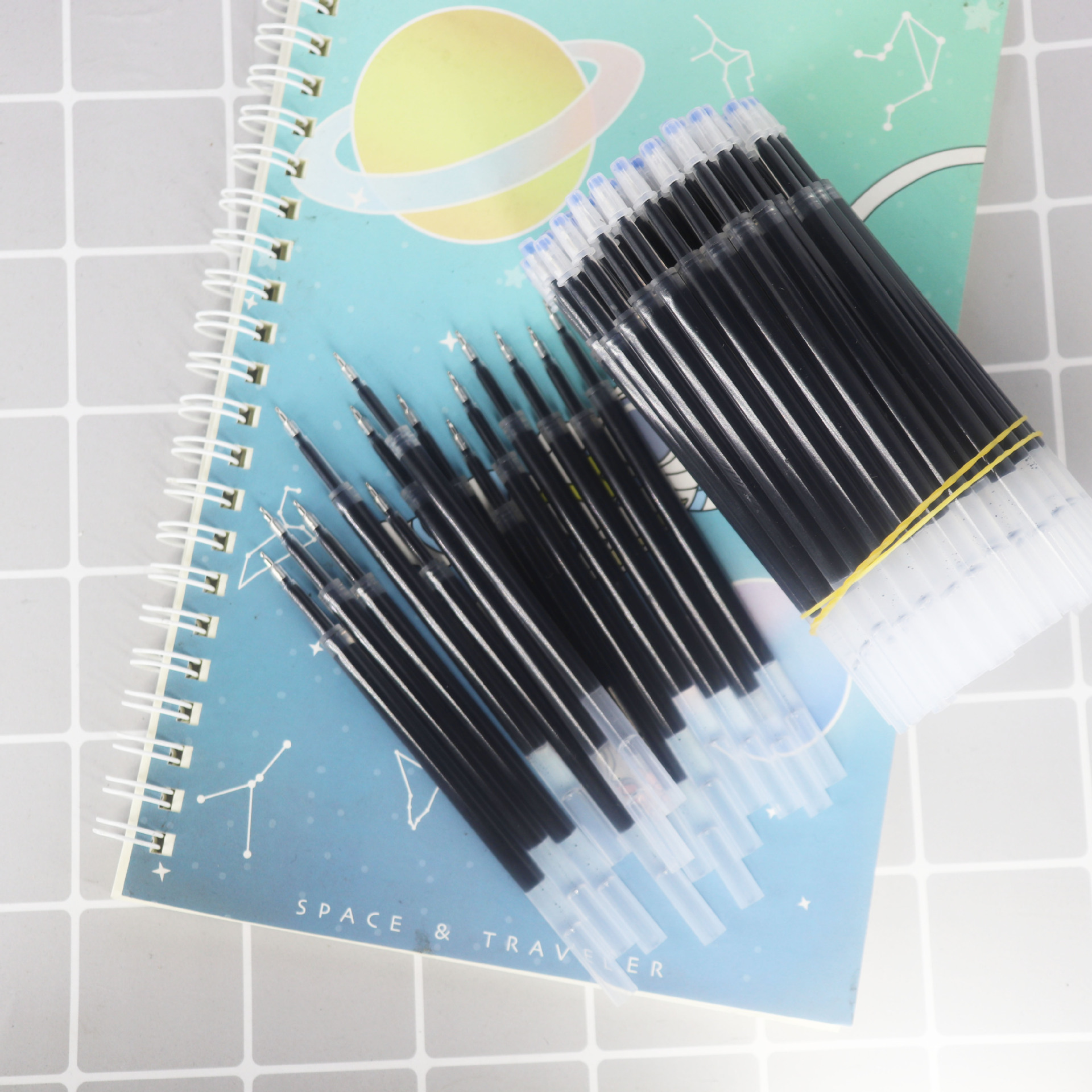 st头按动中性笔笔芯0.5mm黑色葫芦头笔速干替芯考试专用 厂家直销