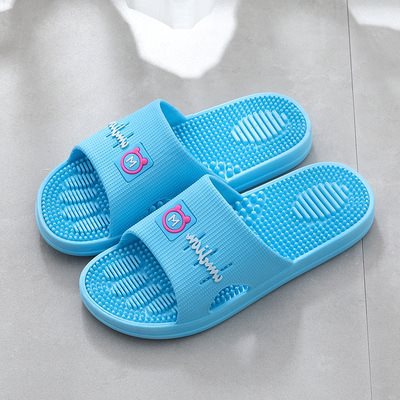 男拖鞋夏季新款足底按摩凉拖鞋居家户外浴室洗澡防滑女款凉拖鞋 图片