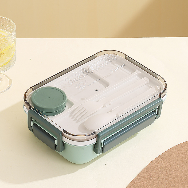 Cross-Border Work Plastic Lunch Box Students Divided Lunch Box Portable Heating Lunch Box Large Capacity Lunchbox