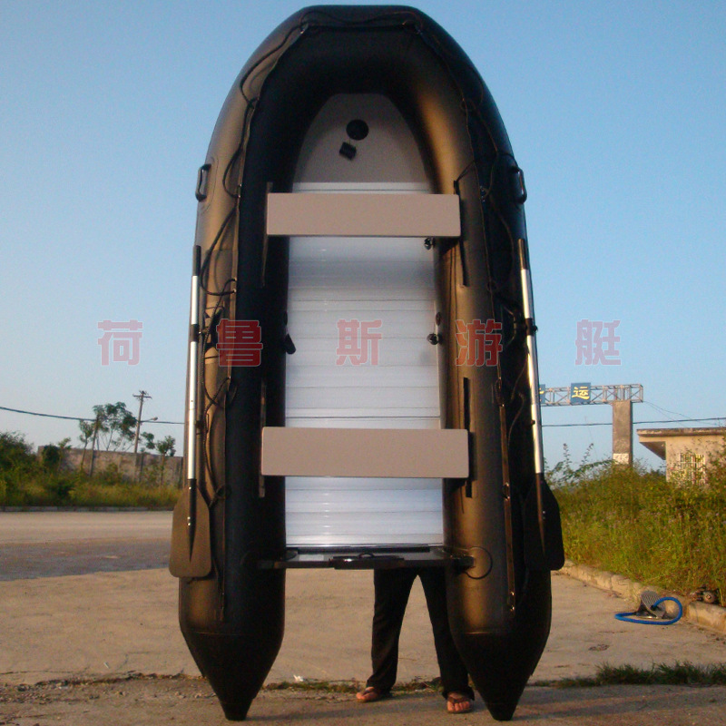 荷鲁斯冲锋舟加厚橡皮艇 2/3/4/5/6人充气船硬底钓鱼船皮划艇快艇