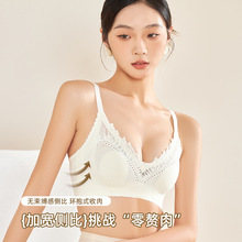 超薄款性感蕾丝兔耳朵杯内衣女大胸显小显瘦收副乳无钢圈文胸罩