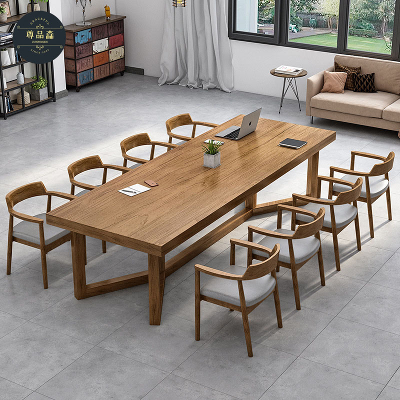 实木大板洽谈桌