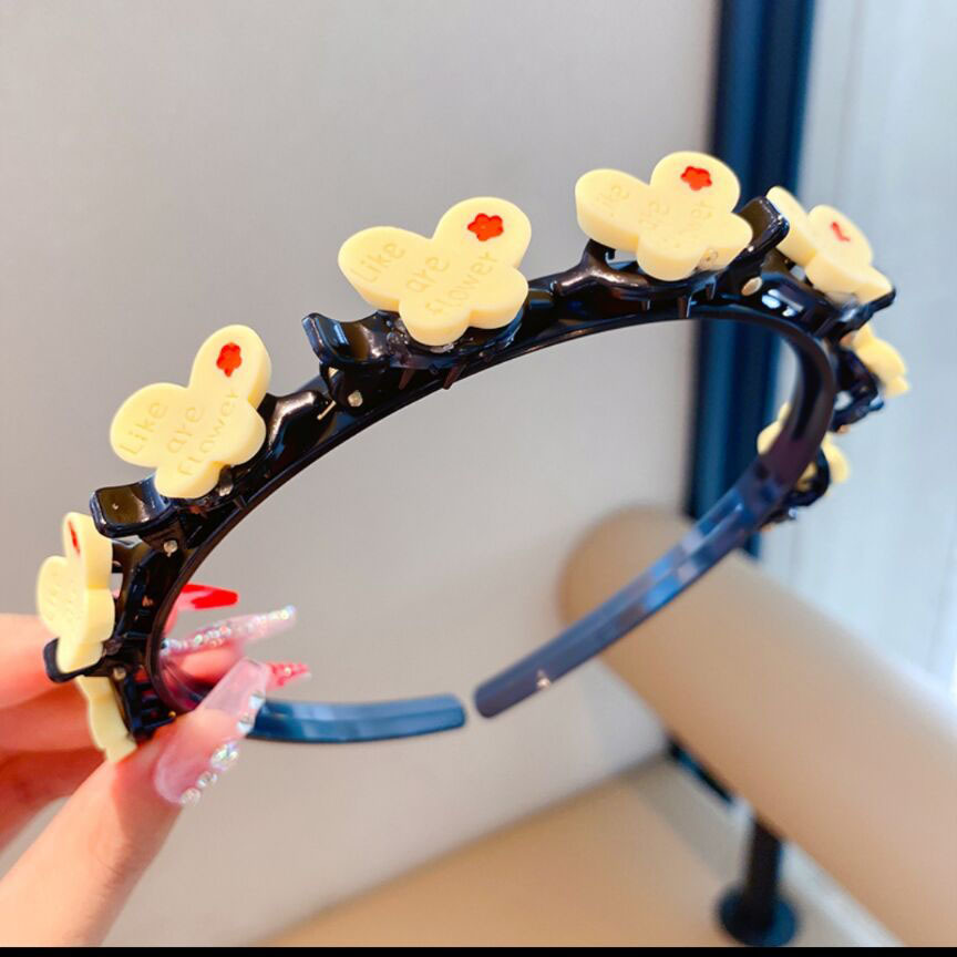 韩版头饰 儿童编发夹子发箍小清新女孩头箍 新款发饰厂家批发