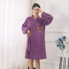 QTB6浴巾2023新款比家用浴袍女大人可穿可裹戴式浴裙速干