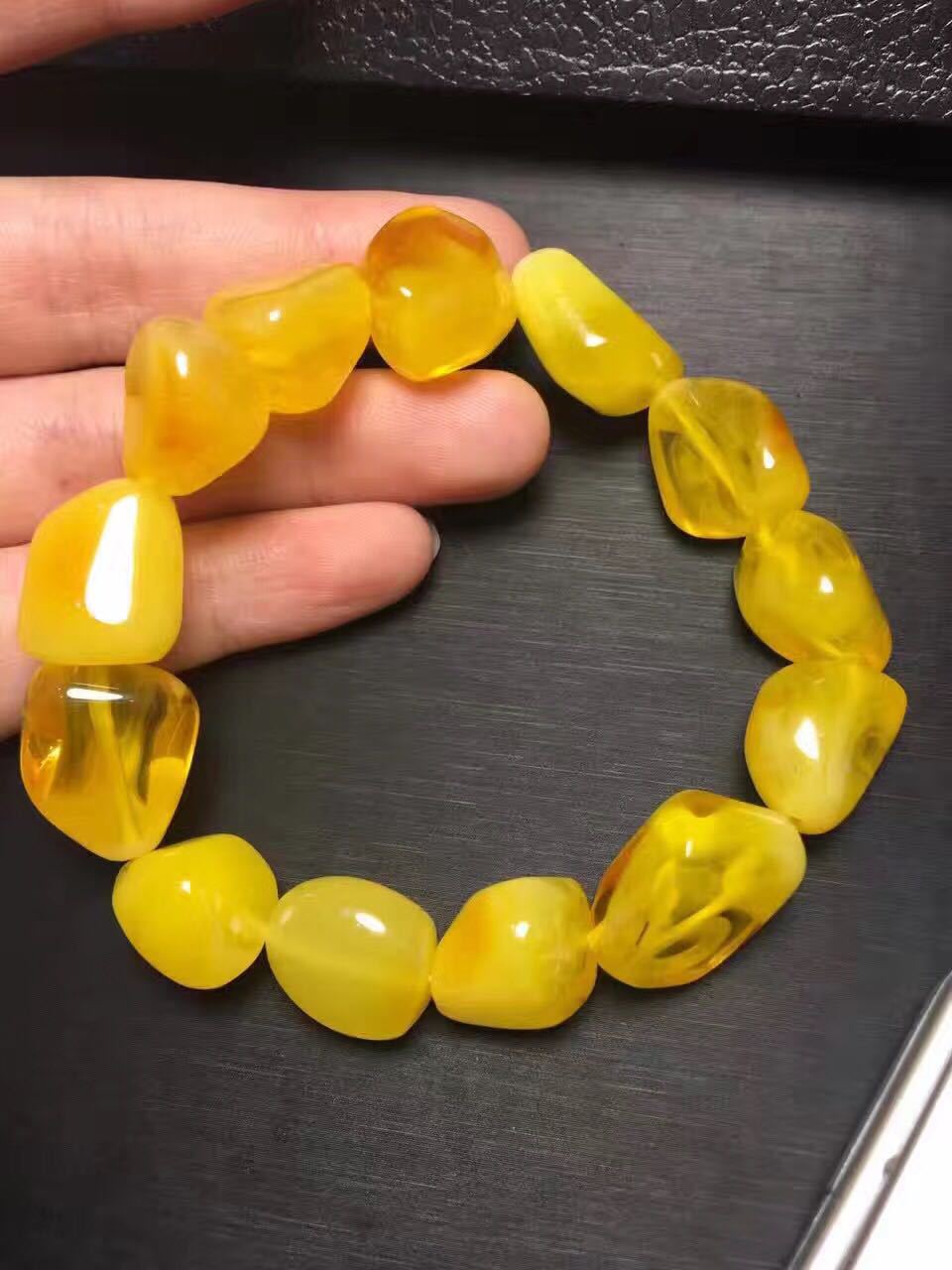 新款直播波罗的海二代蜜蜡金绞蜜带俏色圆珠手串手链项链吊坠佛珠