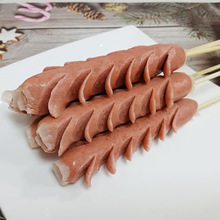 德邻黑椒麦穗肠烧烤油炸热狗肠半成品食材批发熟制开花肠小吃烤肠