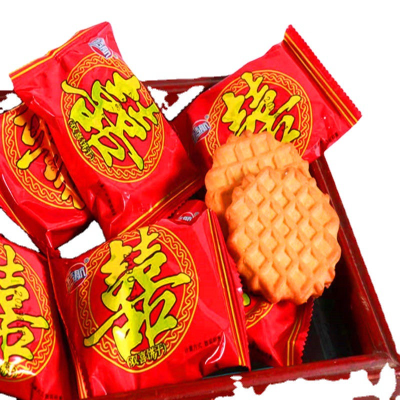 喜饼批发结婚老婆饼酥性饼干满月婚宴散装整箱万年青饼干厂家批发