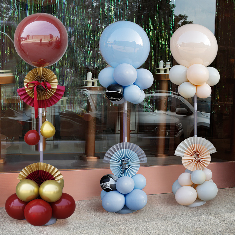开业气氛布置气球立柱路引店铺门口装饰七夕情人节活动周年庆地飘