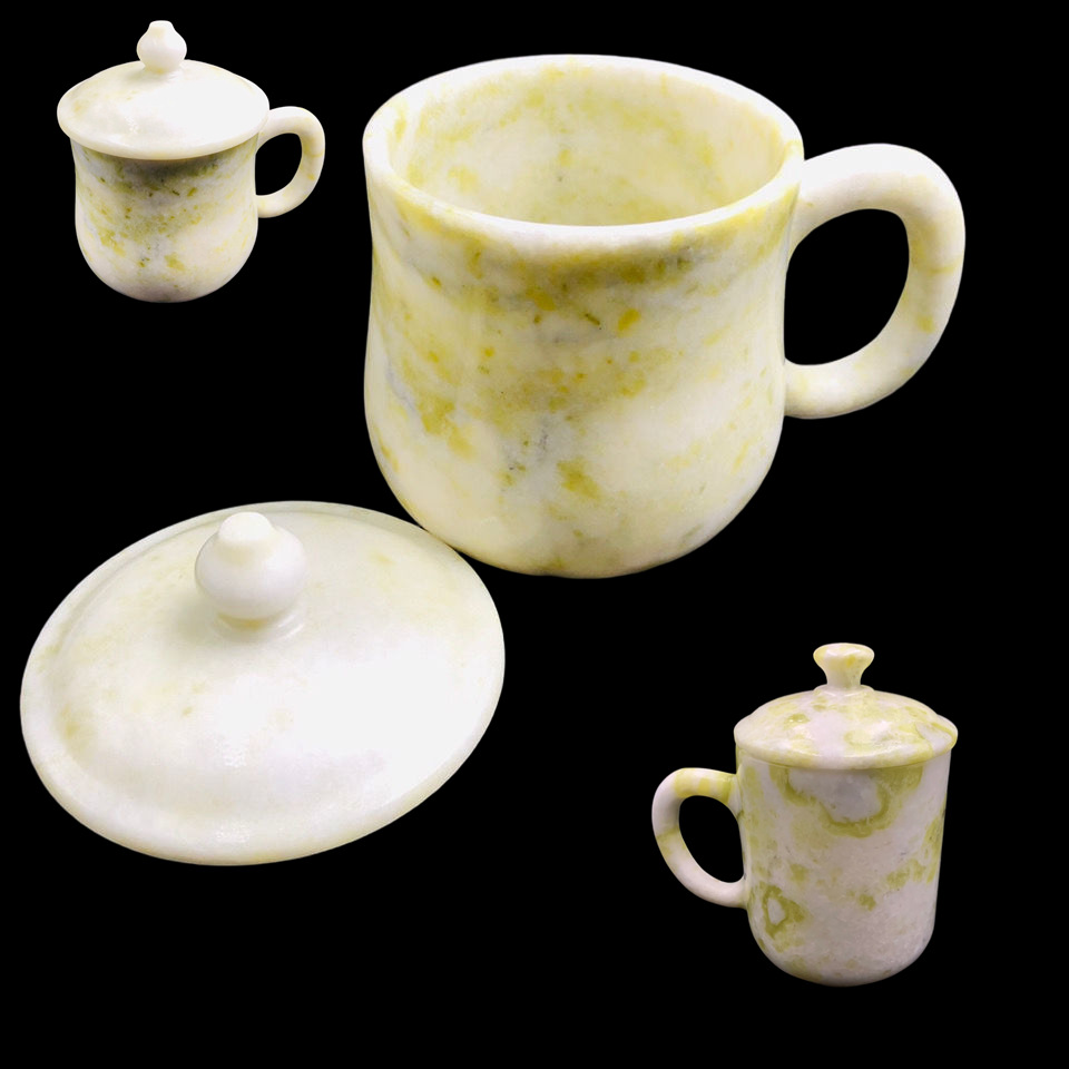 经典水杯蓝田玉养生杯玉石茶办公保温玉杯商务杯送礼收藏真品全新