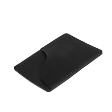厂家直销头层皮真皮卡包手机背贴超薄卡套3M胶自粘式手机贴卡夹