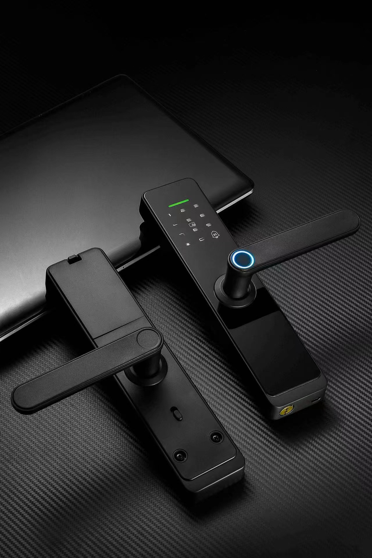 厂家批发室内门木门一握开全半自动指纹锁防盗锁密码锁公寓工程锁