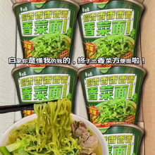 白象香菜面限定款超香香菜桶装泡面方便面蔬菜绿色面饼袋装五连包