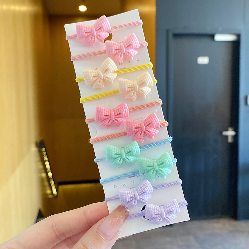 Children Rubber Band Hairtie Female Cute Fruit Thumb Little Hair Ring High Elastic Durable Baby Does Not Hurt Hair Rope