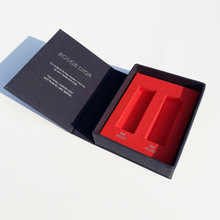 RPET锻面布料礼盒环保回收再造绸布布料礼盒口红香水礼品包装盒