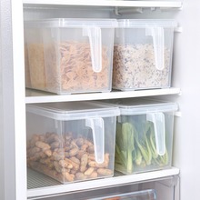 收纳盒冰箱专用手柄塑料保鲜盒可叠加带盖水果环保储物盒礼品盒