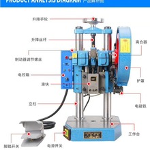 上海贡频台式电动冲床脚踏手动小冲床JB04-1T