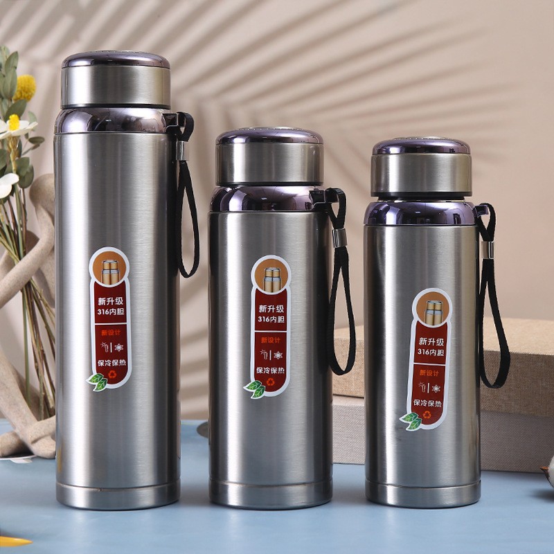 Large Capacity Star Sling Pot 316 Stainless Steel Thermos Cup Office Outdoor Portable Car Kettle Wholesale Logo