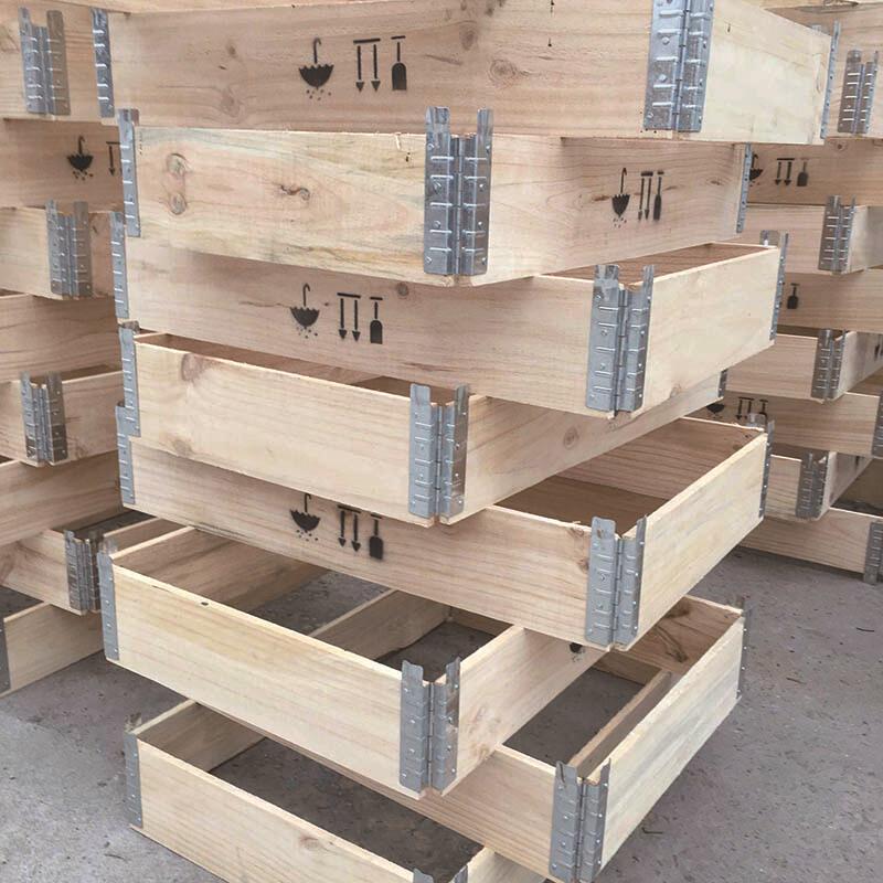 厂家供应可折叠循环围板箱出口木箱免熏蒸钢带箱木框木包装箱定做