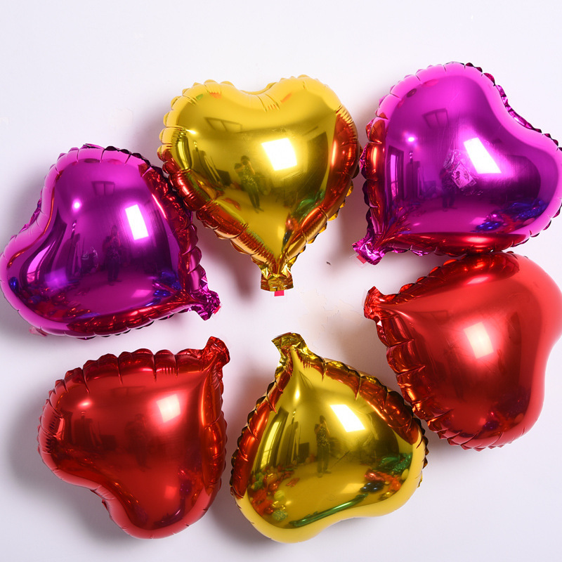 Wedding Supplies 18-Inch Aluminum Film Heart-Shaped Balloon Birthday Arrangement Party Decorative Aluminum Foil Love Balloon Wedding Room Celebration