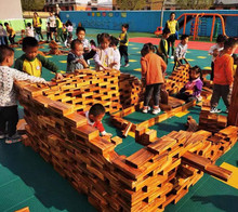 厂家直销幼儿园儿童室外户外碳化积木砖块木制安吉大型积木玩具
