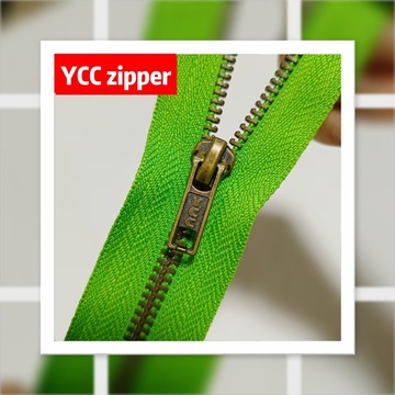 ycc金属铜拉链绿色3号5号8号青古铜皮衣夹克羽绒服门襟开口拉链