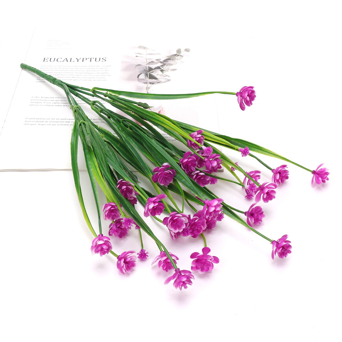 7 Fork Spring Grass Starry Camellia Jasmine Flower in Stock Wholesale Plastic Flowers Indoor and Outdoor Decoration Hotel