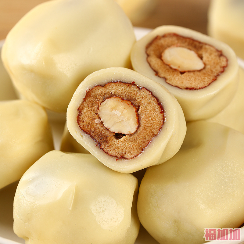 新疆网红奶枣巴旦木夹心500g 民人家牛奶若羌枣夹大杏仁奶枣夹心