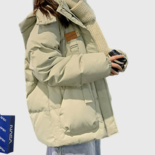 NASA冬季夹棉加厚棉服女中长款宽松羽绒棉衣面包服韩系棉袄外套潮