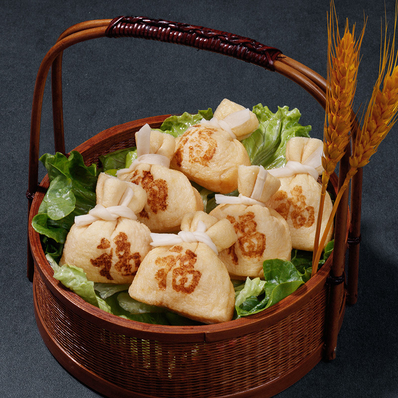 鱼籽福袋豆捞关东煮火锅食材鱼籽福袋 冷冻海鲜丸子福包批发2斤