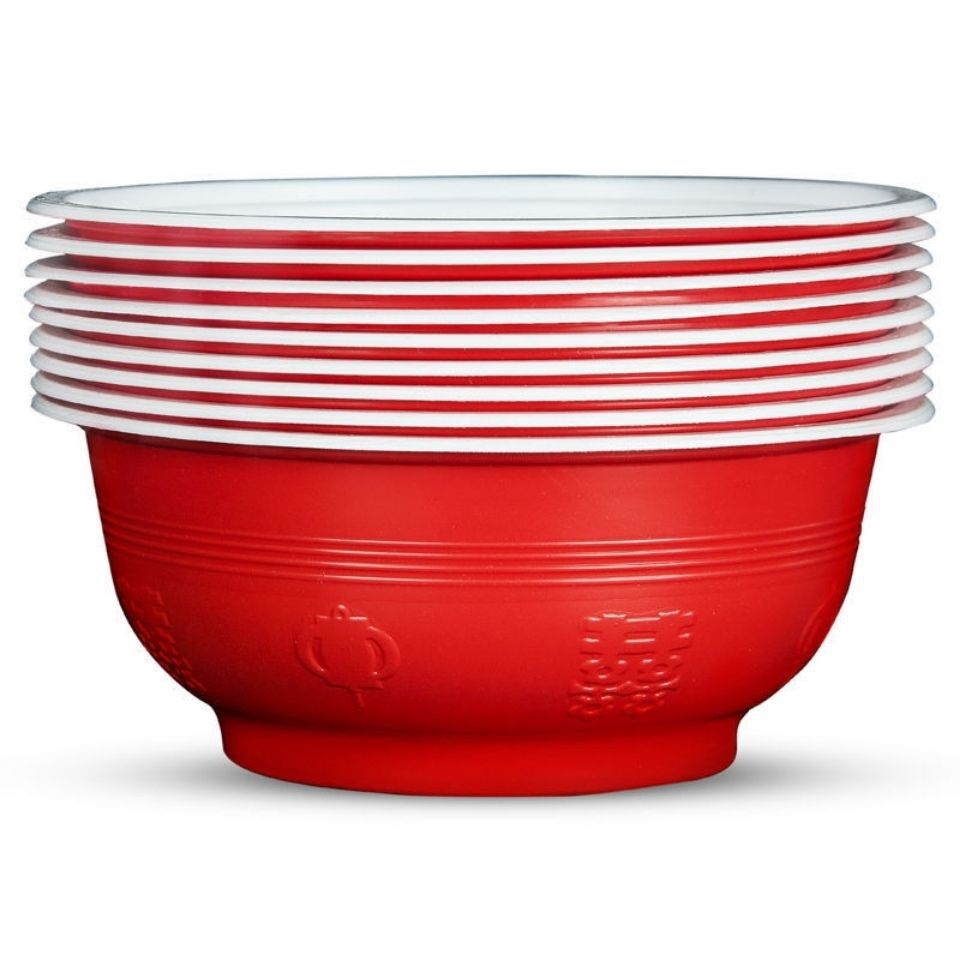 结婚喜庆一次性碗筷餐具一次性碗塑料碗无盖红色婚庆圆形家用碗