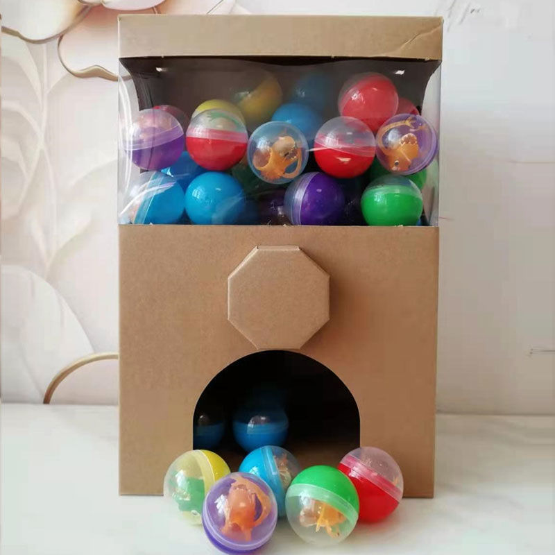 纸箱扭蛋机家用纸质材料拼装劳技派对玩具上色diy涂鸦纸盒材料