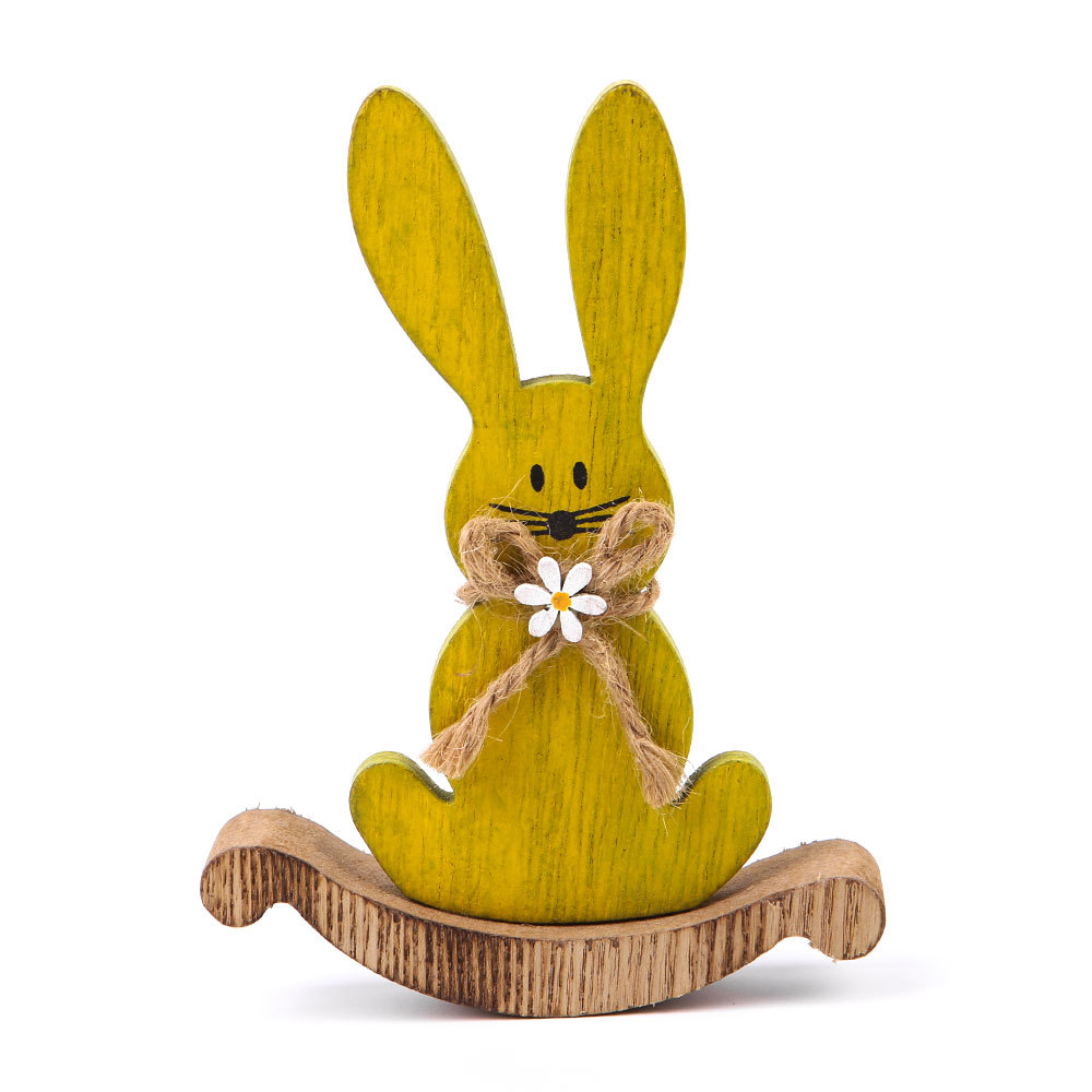 DIY Wooden Crafts Decoration Creative Easter Decoration Rabbit Decoration Table Decoration Bunny Wholesale