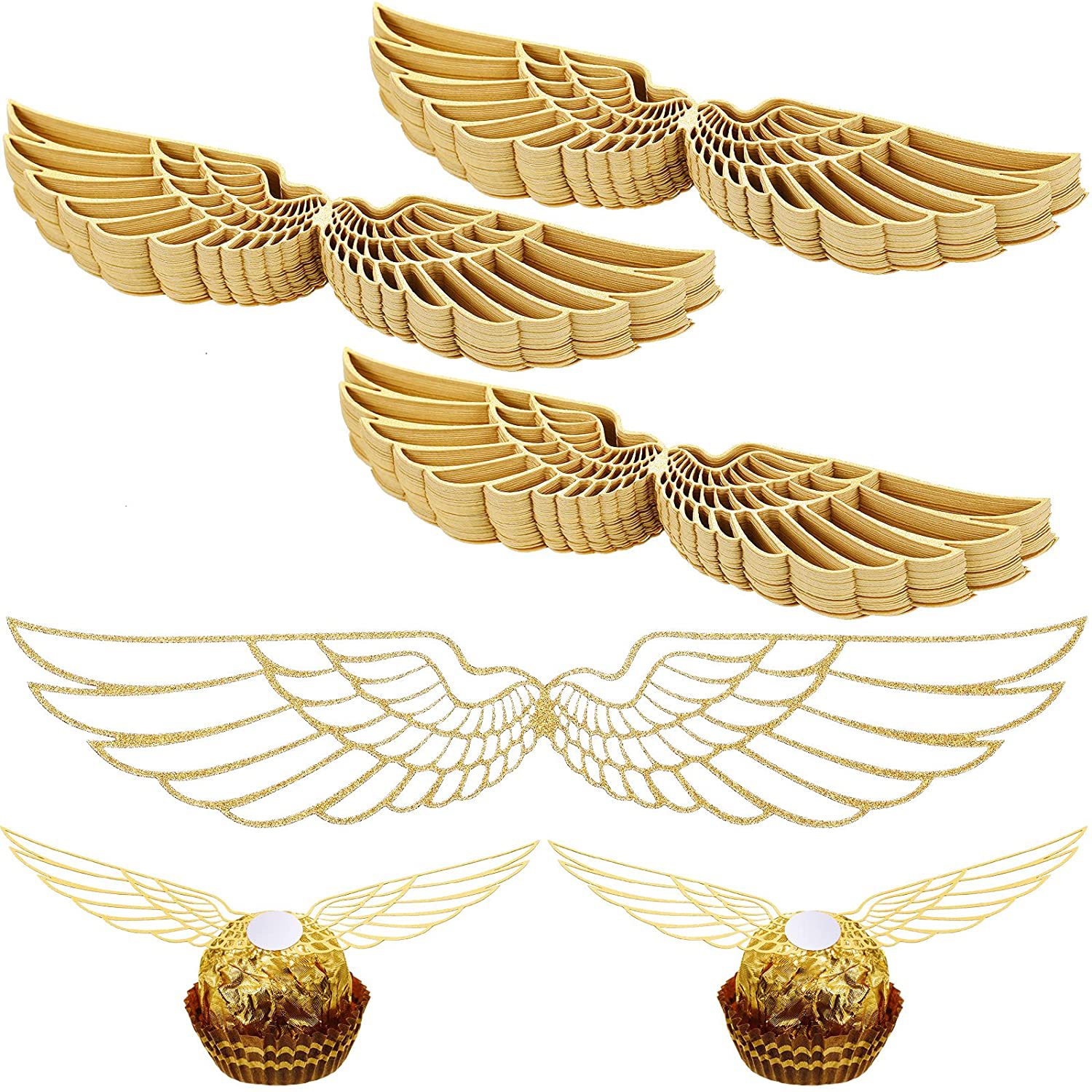 amazon new hollow chocolate inserts factory wholesale cross-border hot selling cake three-dimensional wings decoration