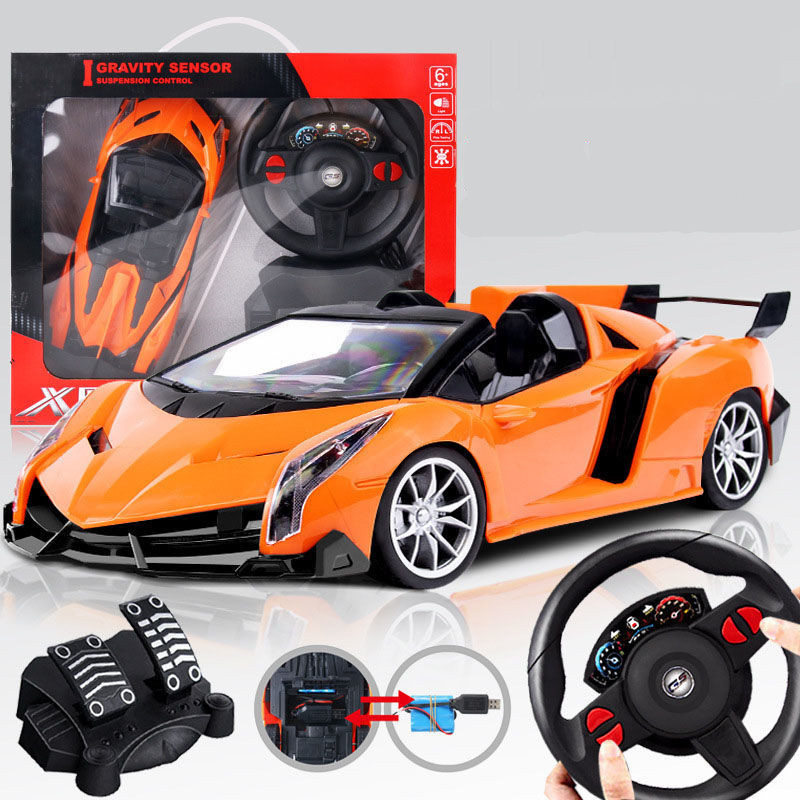 遥控车儿童玩具四驱灯光漂移汽车男孩3岁跑车充电遥控器大号耐摔