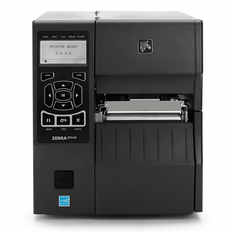 原装zebra宽幅4英寸zt410 工业级不干胶标签热敏纸pet条码打印机