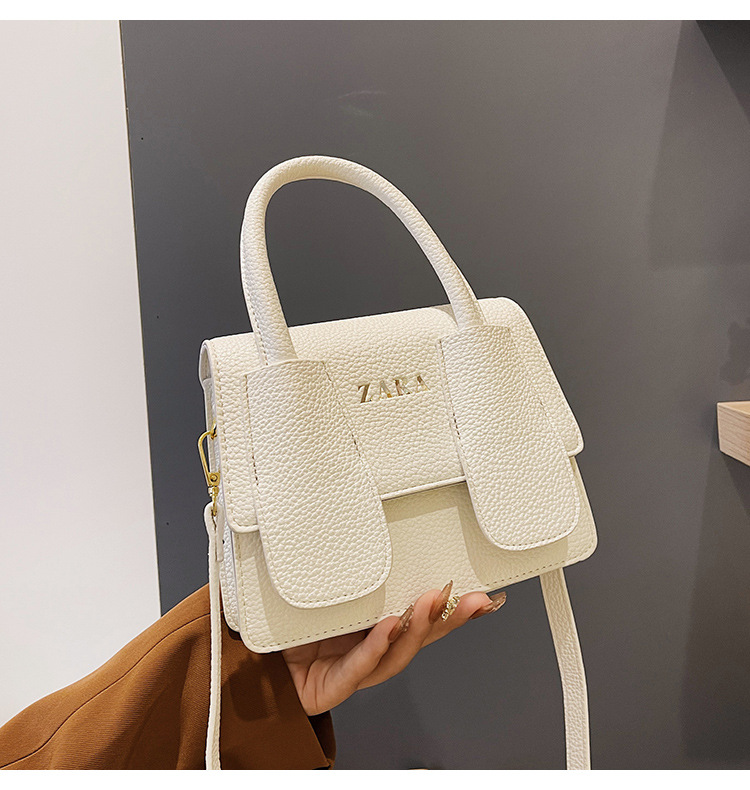 2023 Spring New Popular Retro Portable Small Solid Color Square Bag Simple Casual Women's Bag Western Fashion Shoulder Bag