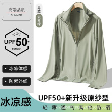 UPF50+高品质冰丝防晒衣男女户外轻薄透气防紫外线遮阳服可印logo