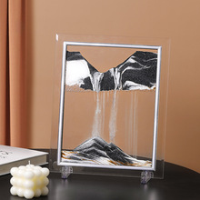创意3D立体流沙画液体解压沙漏摆件办公室好物桌面装饰品生日礼物