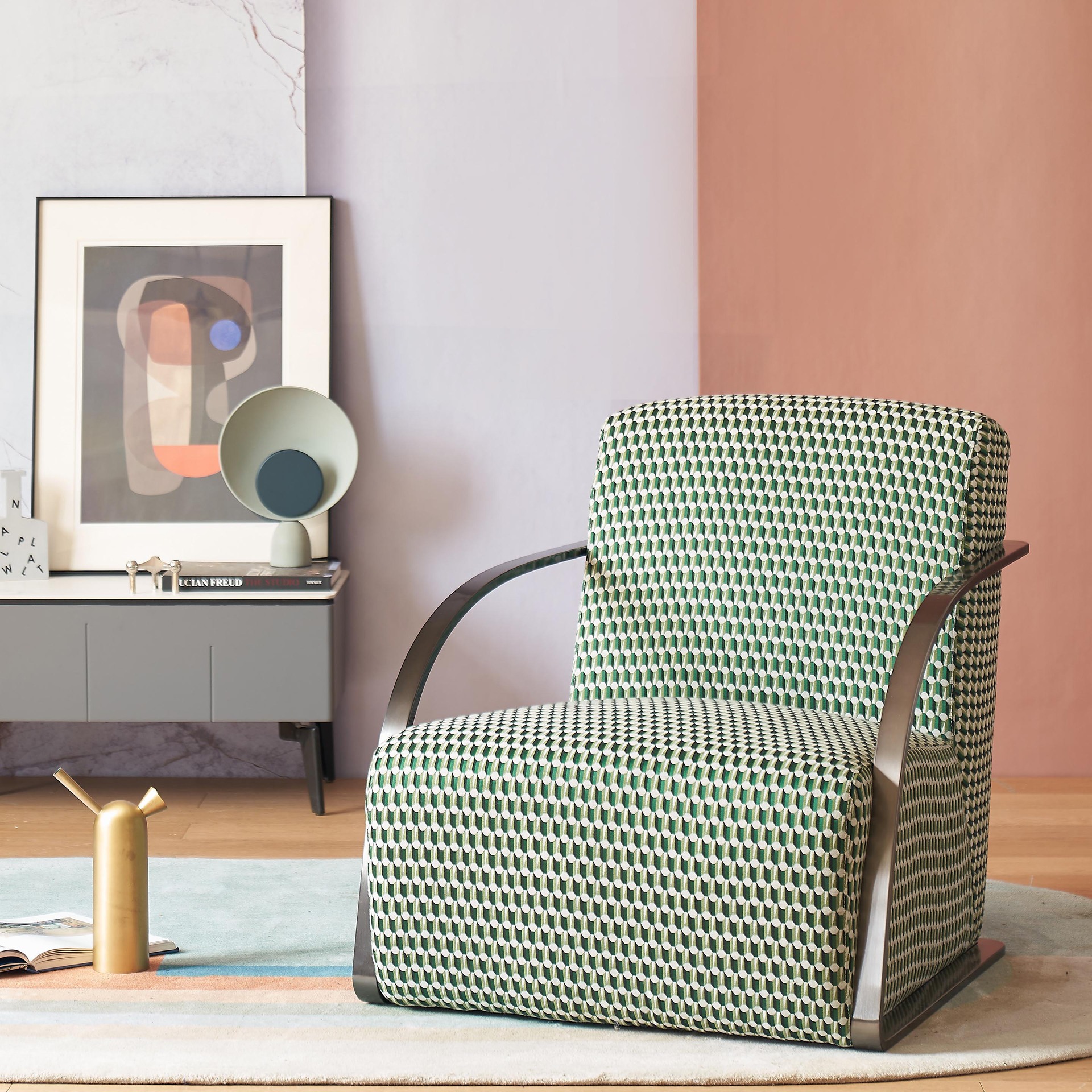 网红客厅休闲椅小沙发单人单椅设计师款意式现代轻奢极简个性创意