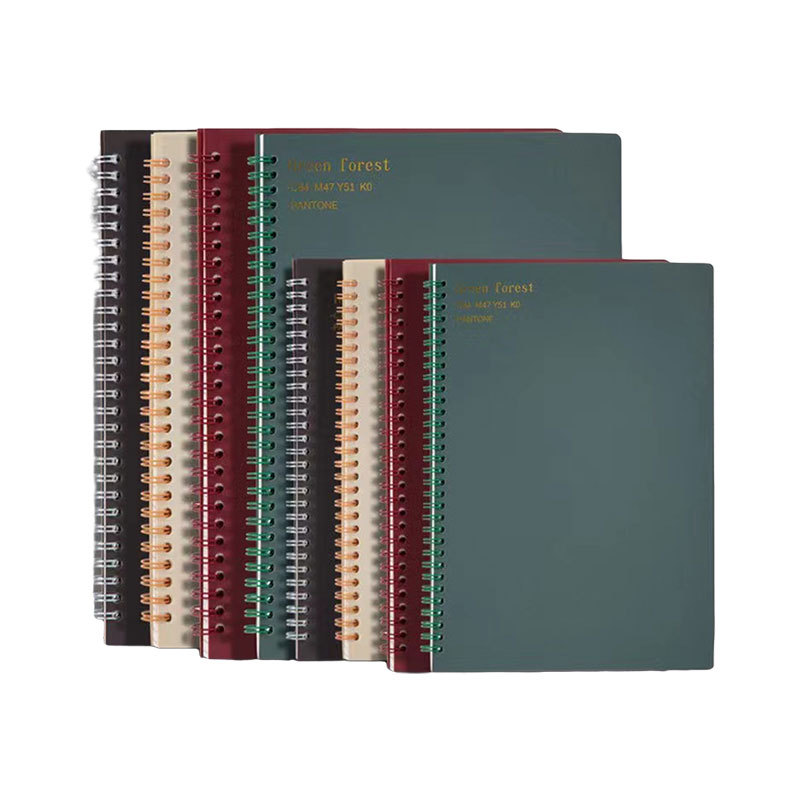 Retro Morandi Spot A5 Coil Notebook Pp Loose Spiral Notebook Can Be Used as Notebook Student Exercise Book Factory Direct Sales