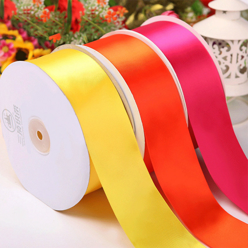 Factory Wholesale Ribbon Flowers Packaging Tape Wedding Gift Decoration Bandage Balloon Ribbon Single-Sided Polyester Ribbon