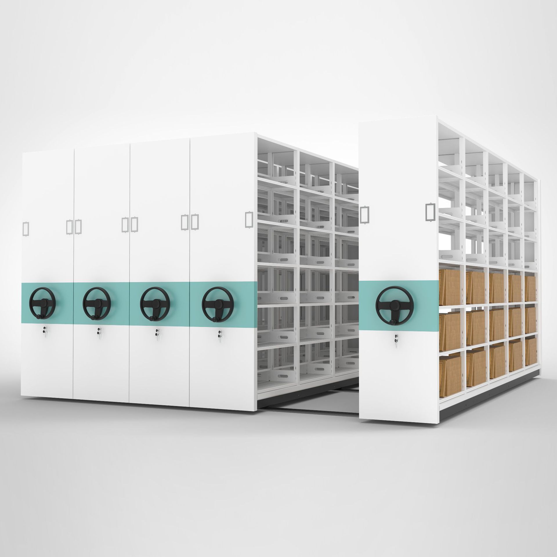 广州档案密集架厂家三柱式手动密集柜档案架资料柜库房移动密集架