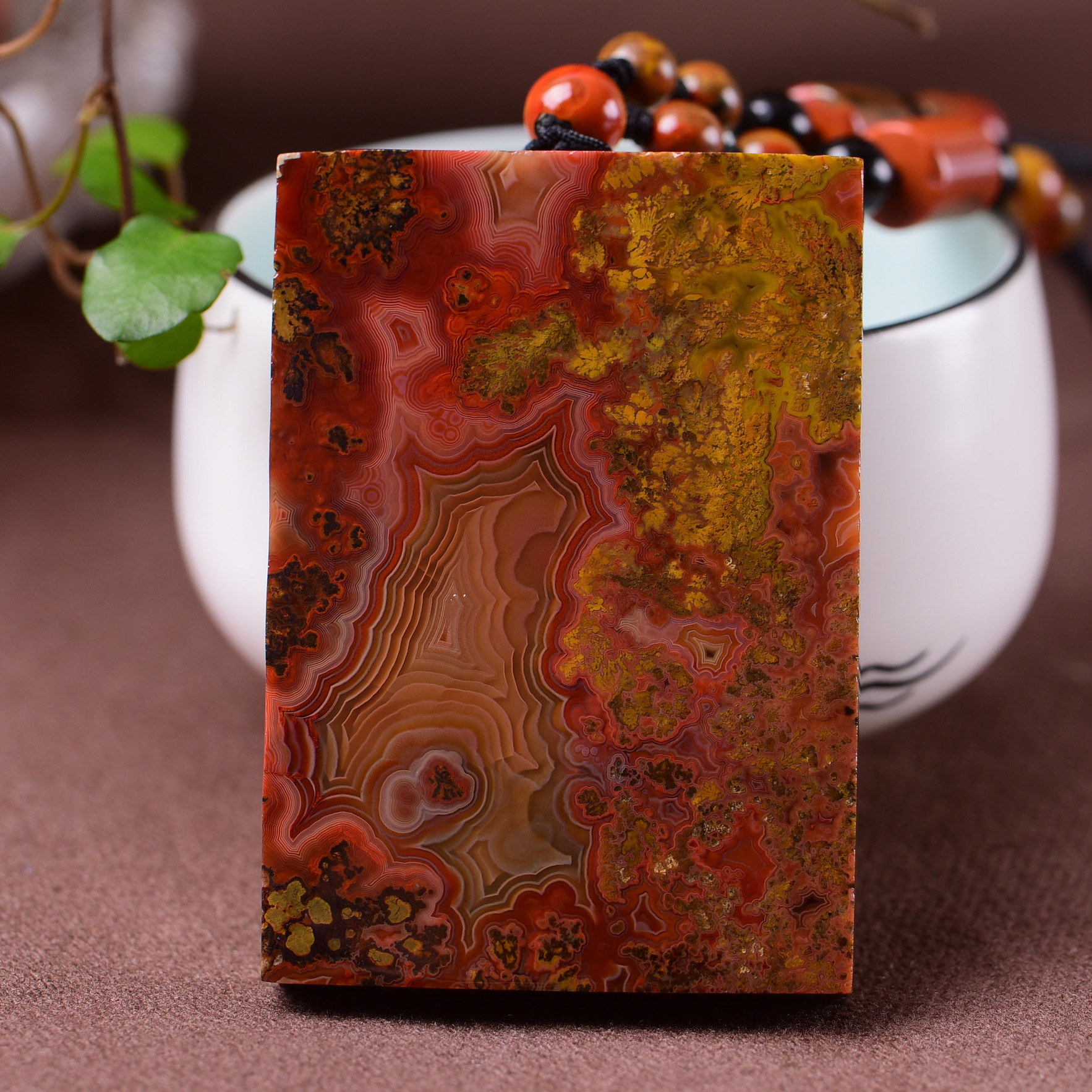 支持复检宣化战国红玛瑙平安无事牌方牌吊坠挂件现货批发工厂货源