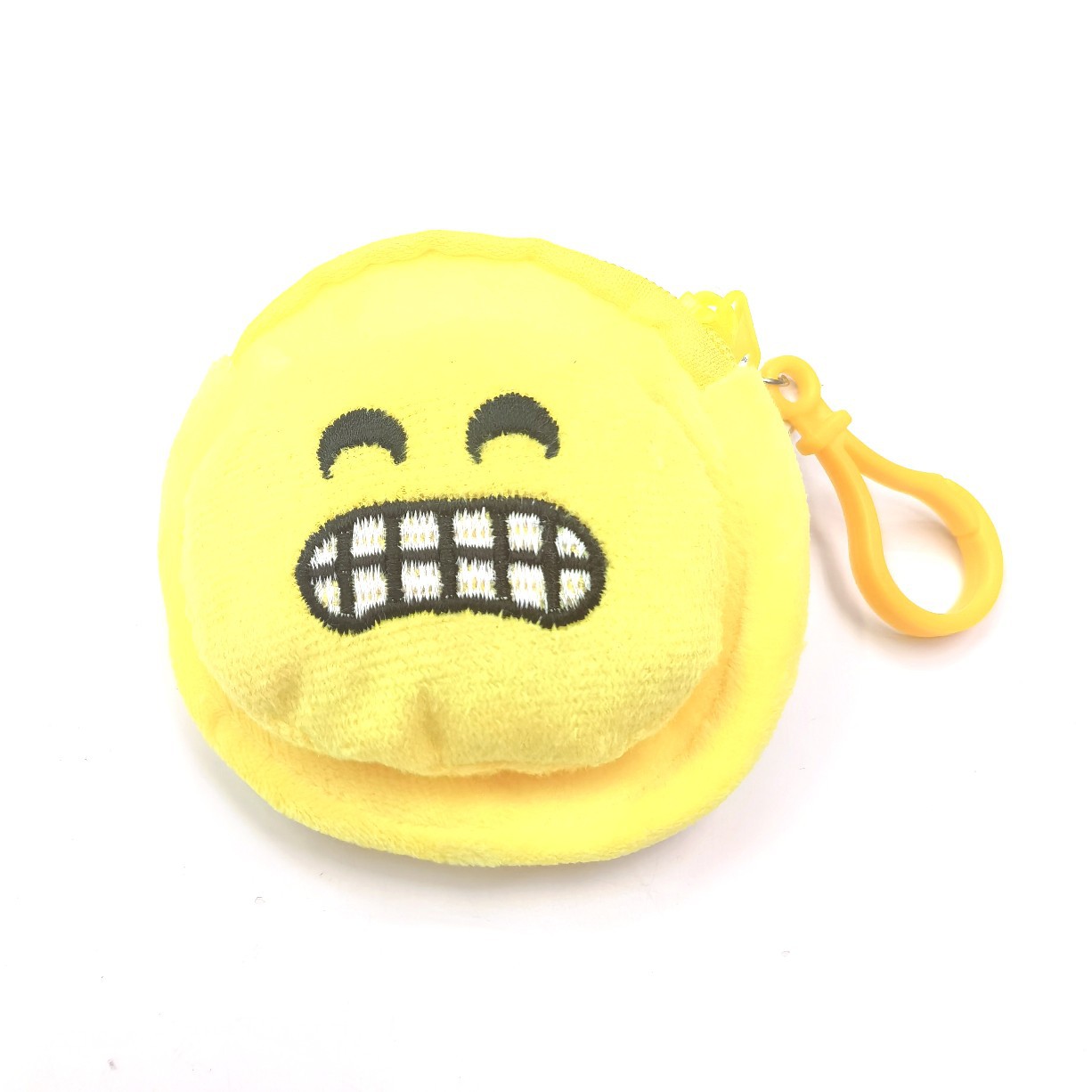 毛绒钱包卡通可爱刺绣拉链表情包黄色笑脸表情包儿童零钱包硬币包