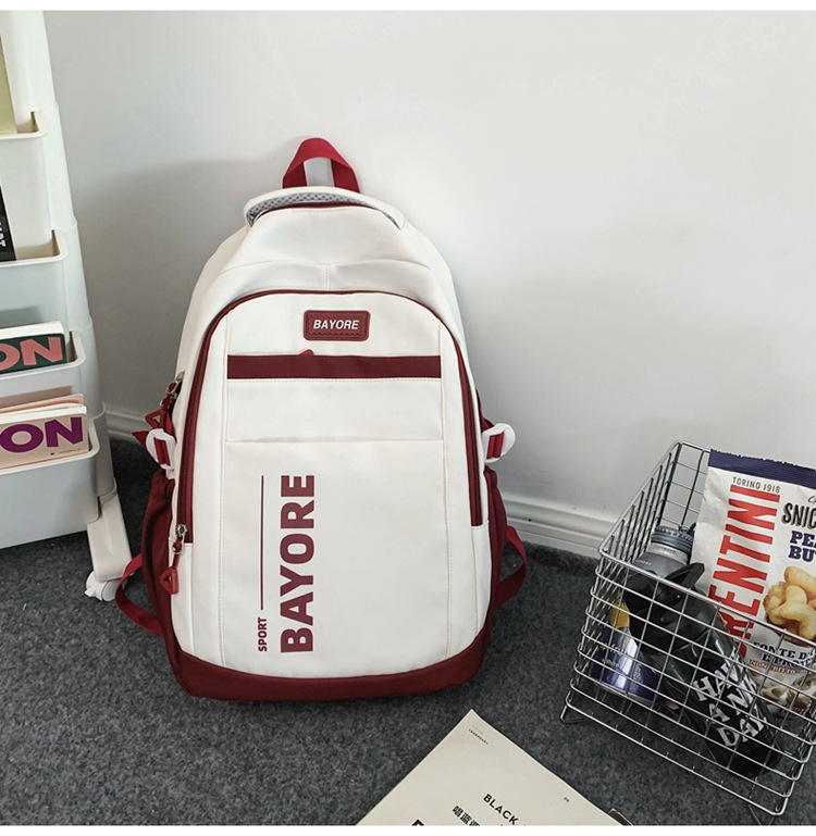 Simple All-Match Schoolbag Female Junior High School Student High School High School Large Capacity Vintage Backpack Travel Computer Backpack