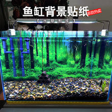 金鱼缸背景贴纸画高清图3d立体背景画水族箱壁纸装饰鱼缸贴纸水草