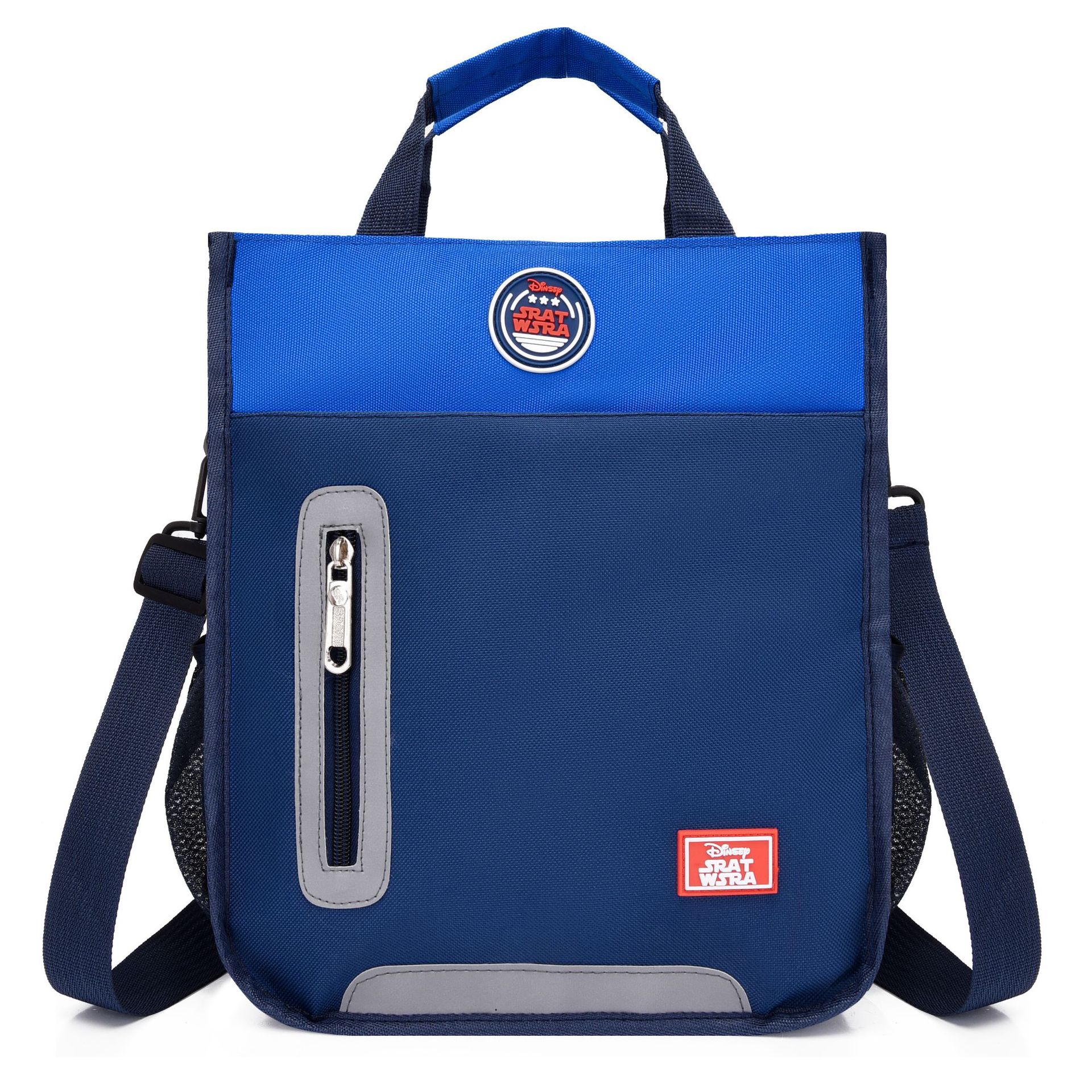 中小学生补习袋手提帆布袋男女美术袋拉链大容量作业袋