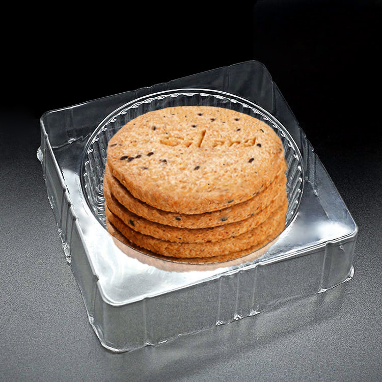 现货批发月饼塑料托盒 透明一次性pet食品吸塑包装托盘厂家可定制