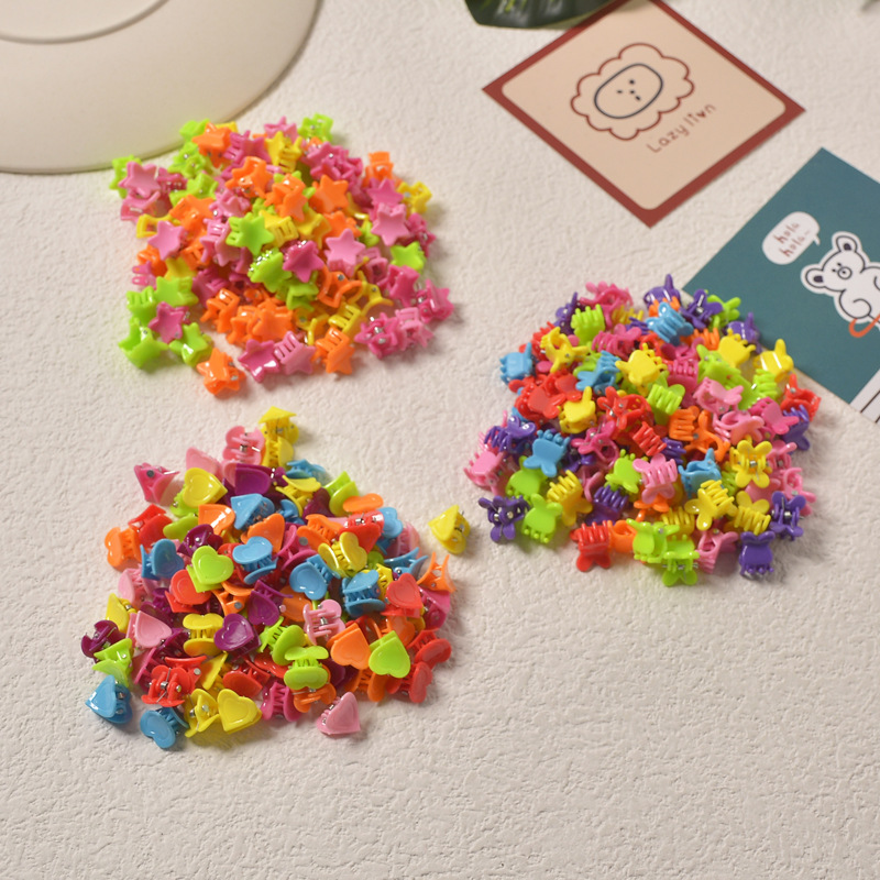 Small Flower Mini Rainbow Xuan Ya Barrettes Colorful Children Small Claw Clip Wholesale Candy Beanie Clip Baby Butterfly Headdress