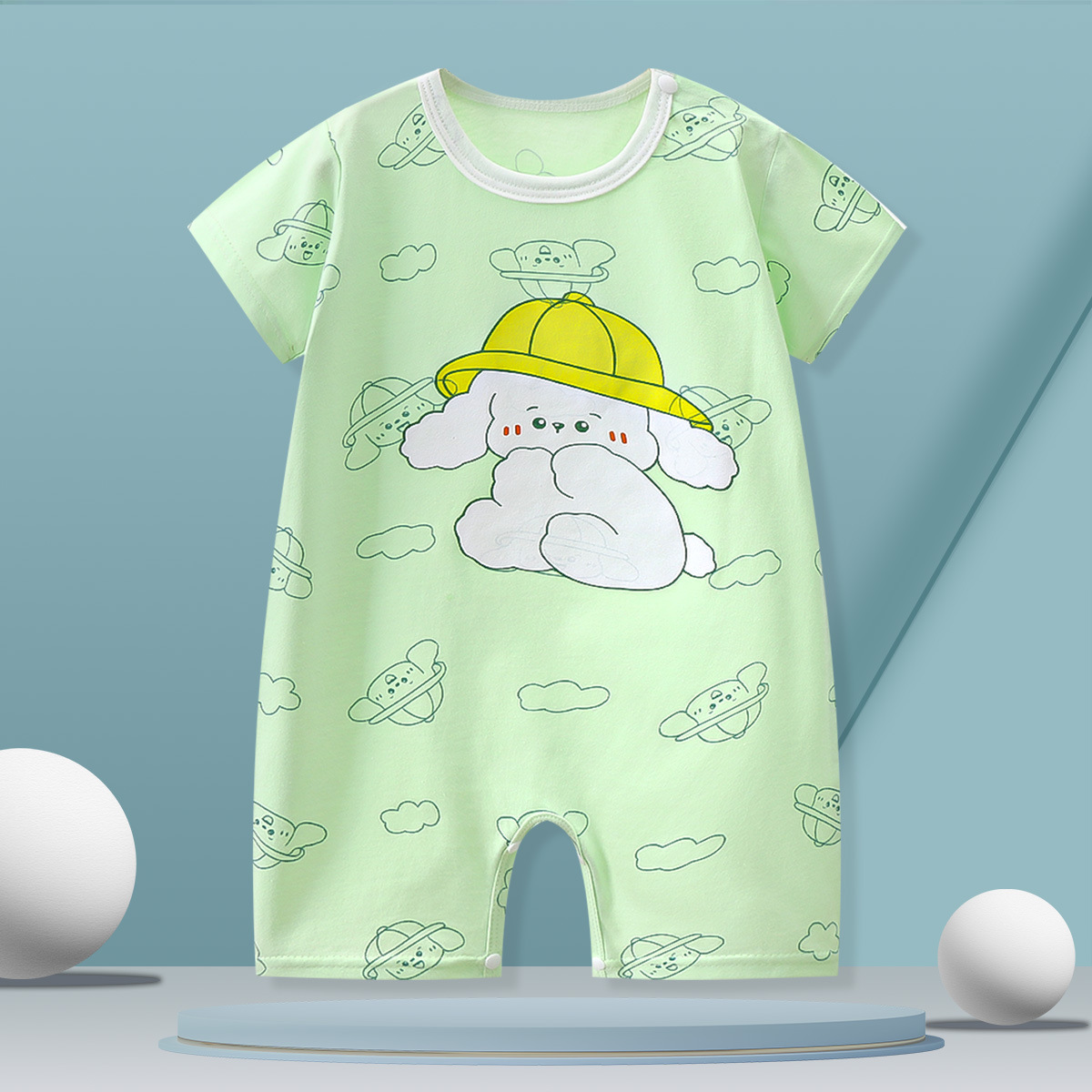 Summer Baby Jumpsuit Thin Baby Boy Romper Cartoon Newborn Short Sleeve Romper Baby Girl Pajamas Baby Clothes